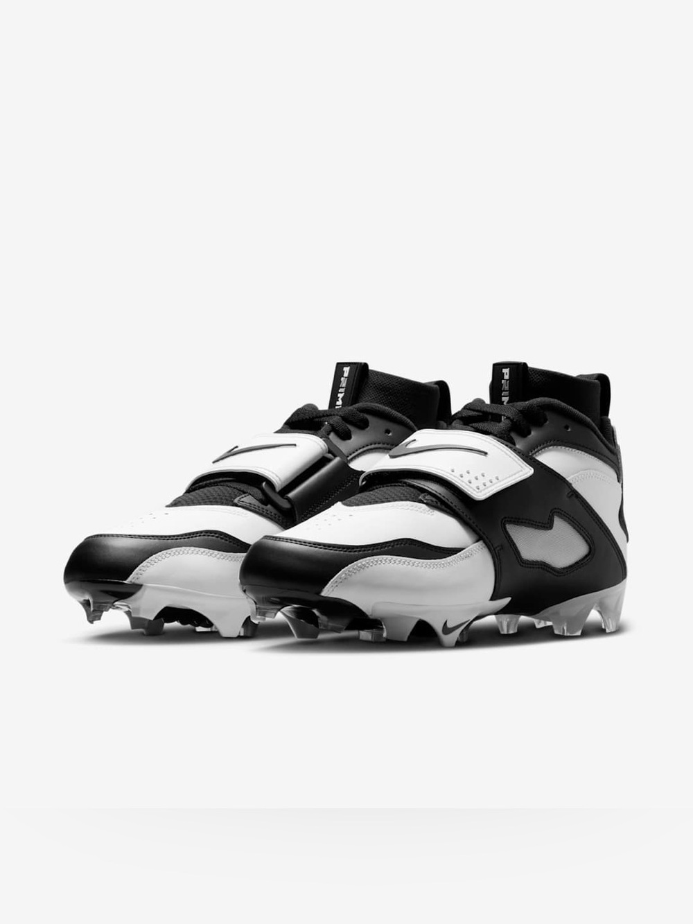 Nike Diamond Turf DT 93 TD Football Cleats White Black Silver HF5298-101 size 10